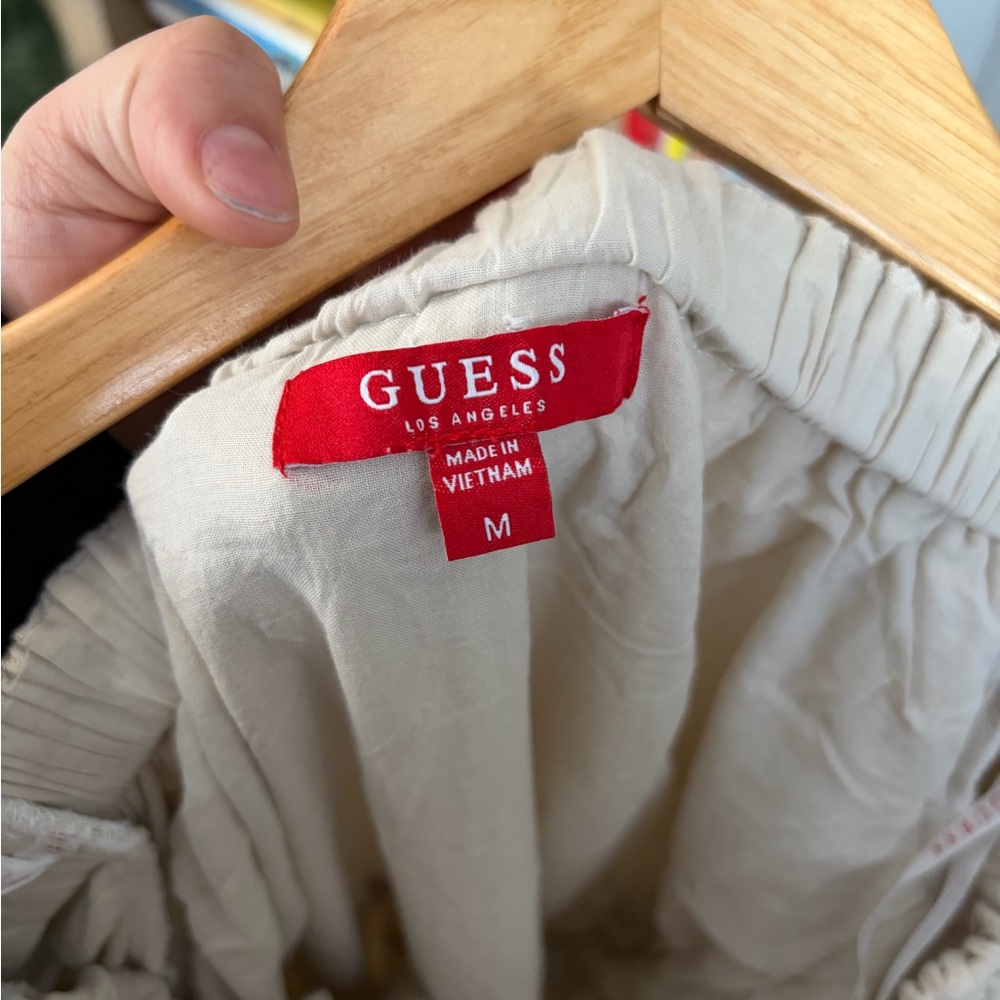 Guess Ivory Gathered Skirt